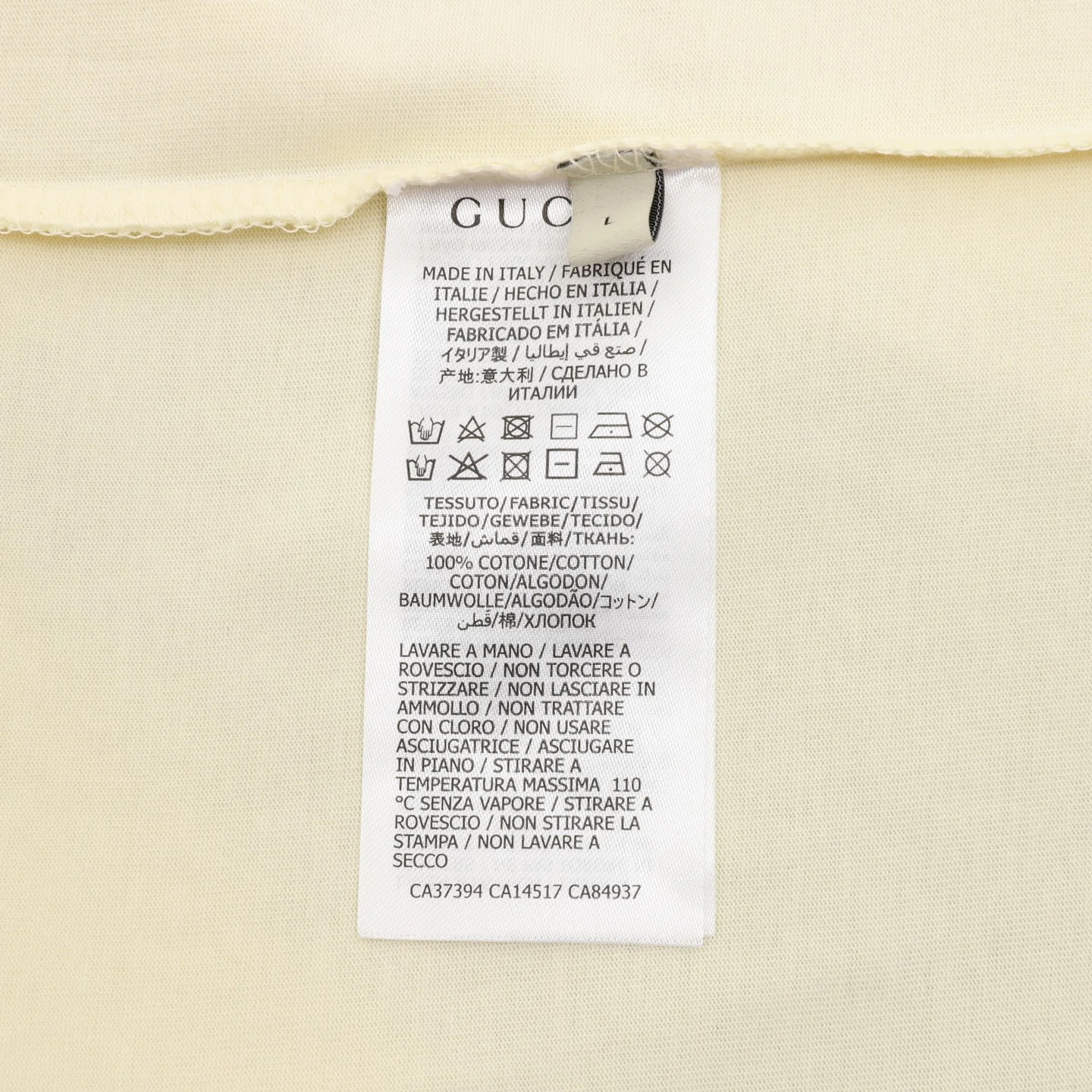 GUCCI T-shirts & Vests Cotton (Cream) S-XL 110202606040604_79 - Image 9