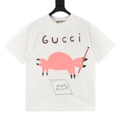 GUCCI T-shirts & Vests Cotton (White-Pink-Brown-Black) S-XL 110202606040592_79