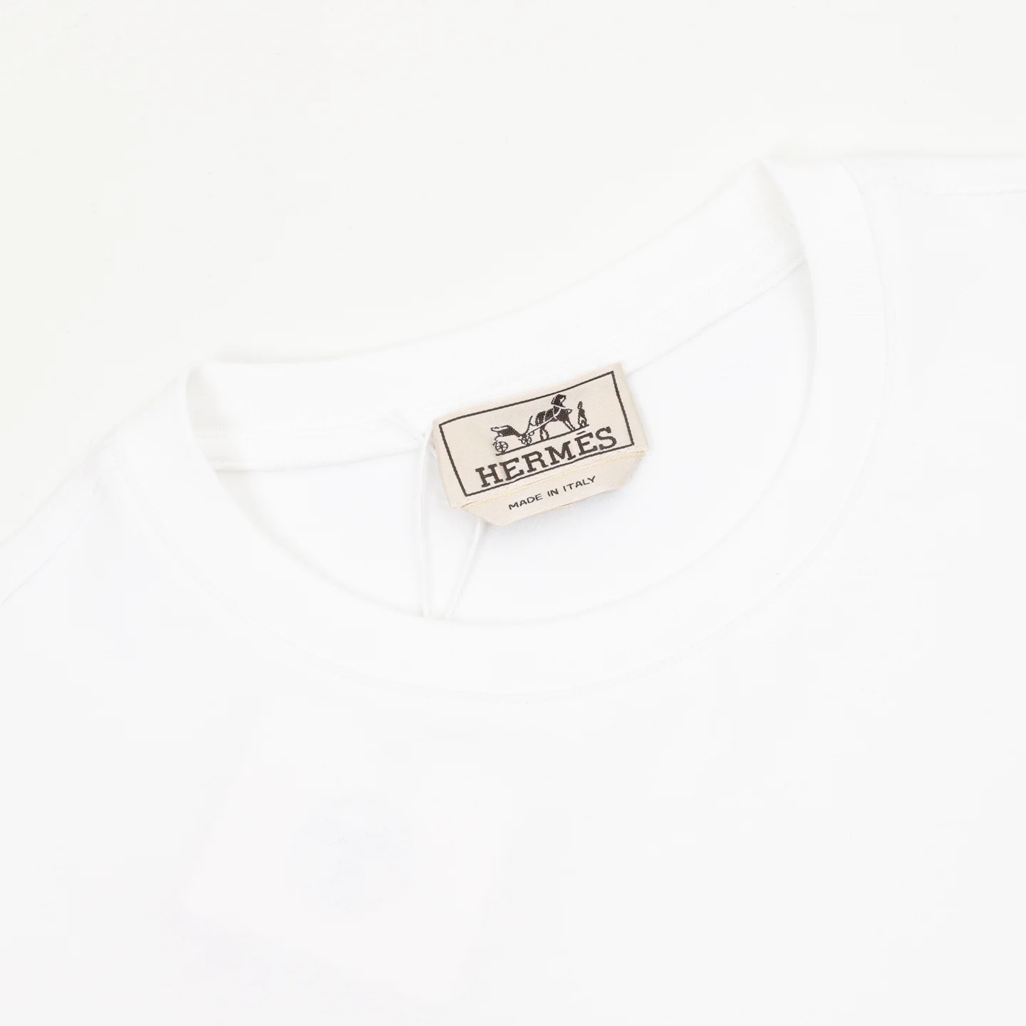 HERMES T-shirts & Vests Cotton (White-Gray-Blue) S-XL 120202606040489_79 - Image 3