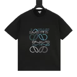 LOEWE T-shirts & Vests Cotton (Black-White-Blue) S-XL 120202606040628_79