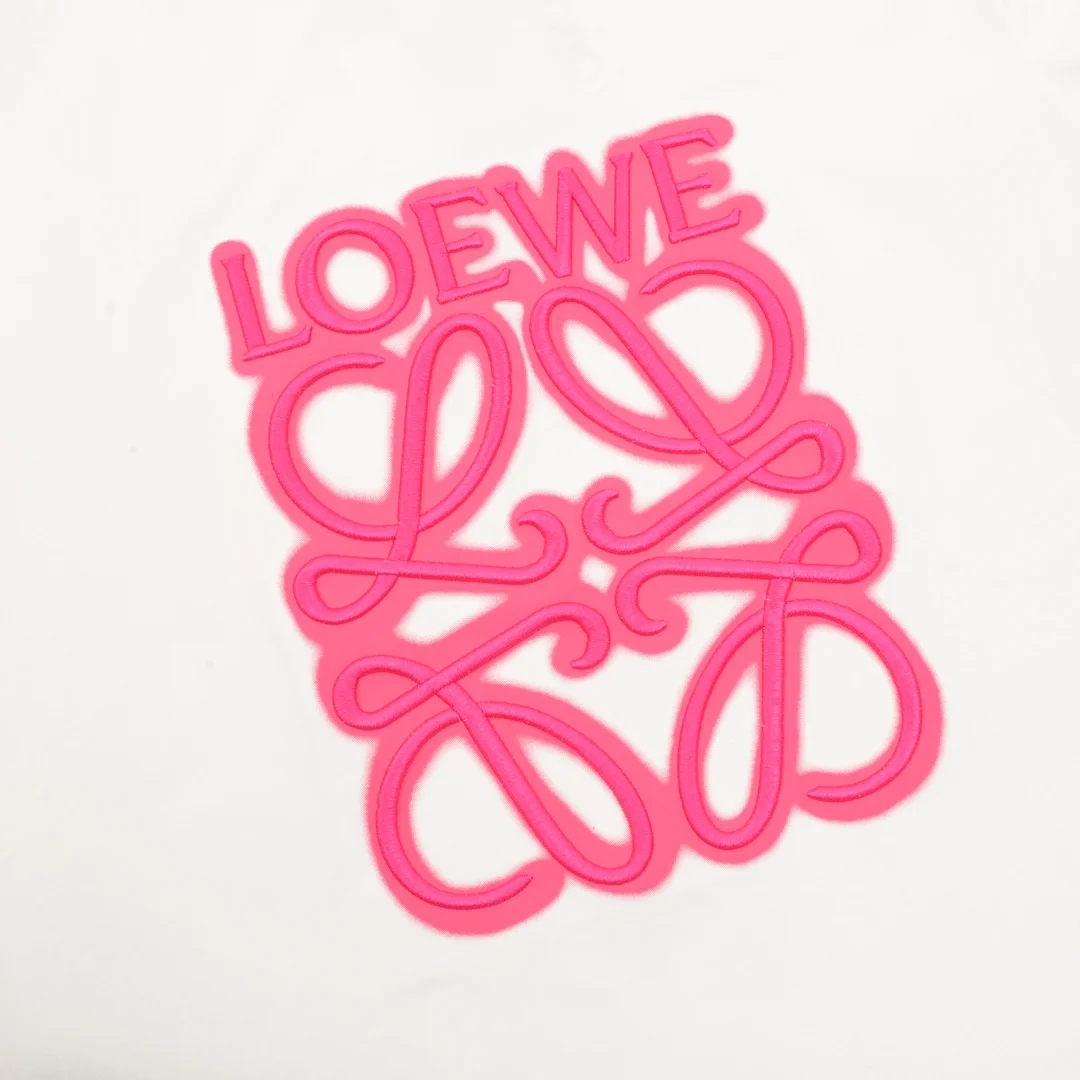 LOEWE T-shirts & Vests Cotton (White-Pink) S-XL 120202606040684_79 - Image 4