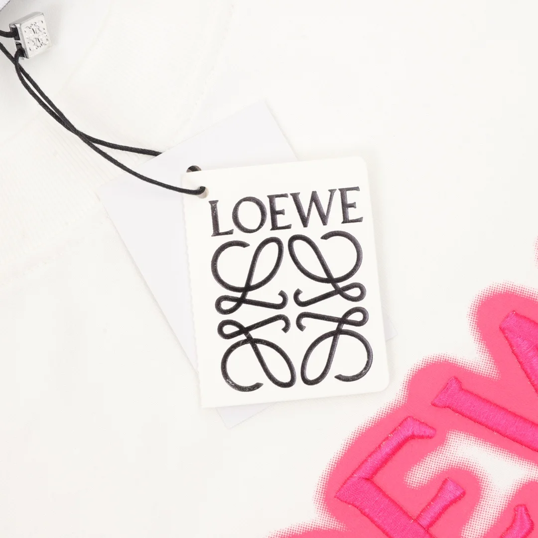 LOEWE T-shirts & Vests Cotton (White-Pink) S-XL 120202606040684_79 - Image 5