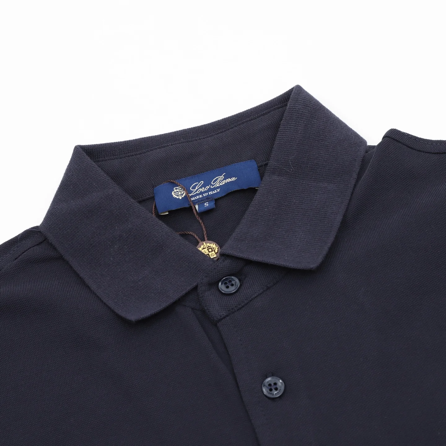 LORO PIANA Shirts & Polos Cotton (Navy-Gold) S-XL 140202606040699_89 - Image 3