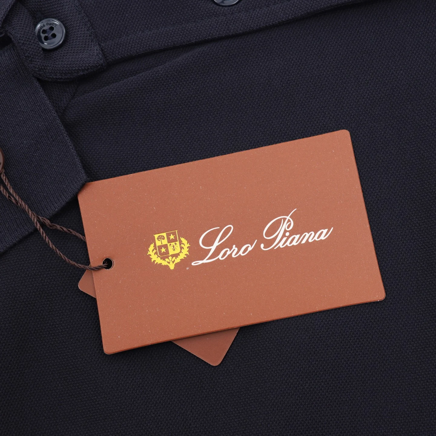 LORO PIANA Shirts & Polos Cotton (Navy-Gold) S-XL 140202606040699_89 - Image 6