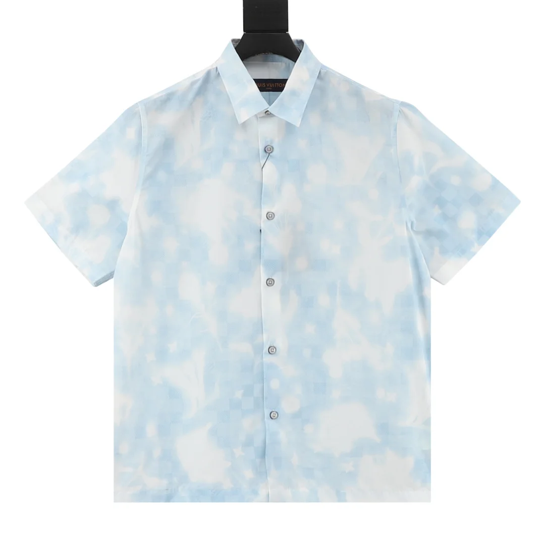 LV Shirts & Polos Cotton (Blue-White) S-XL 190202606040719_99