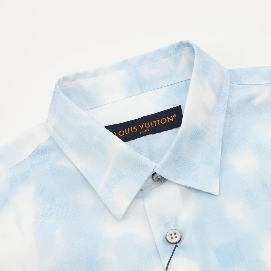 LV Shirts & Polos Cotton (Blue-White) S-XL 190202606040719_99 - Image 3