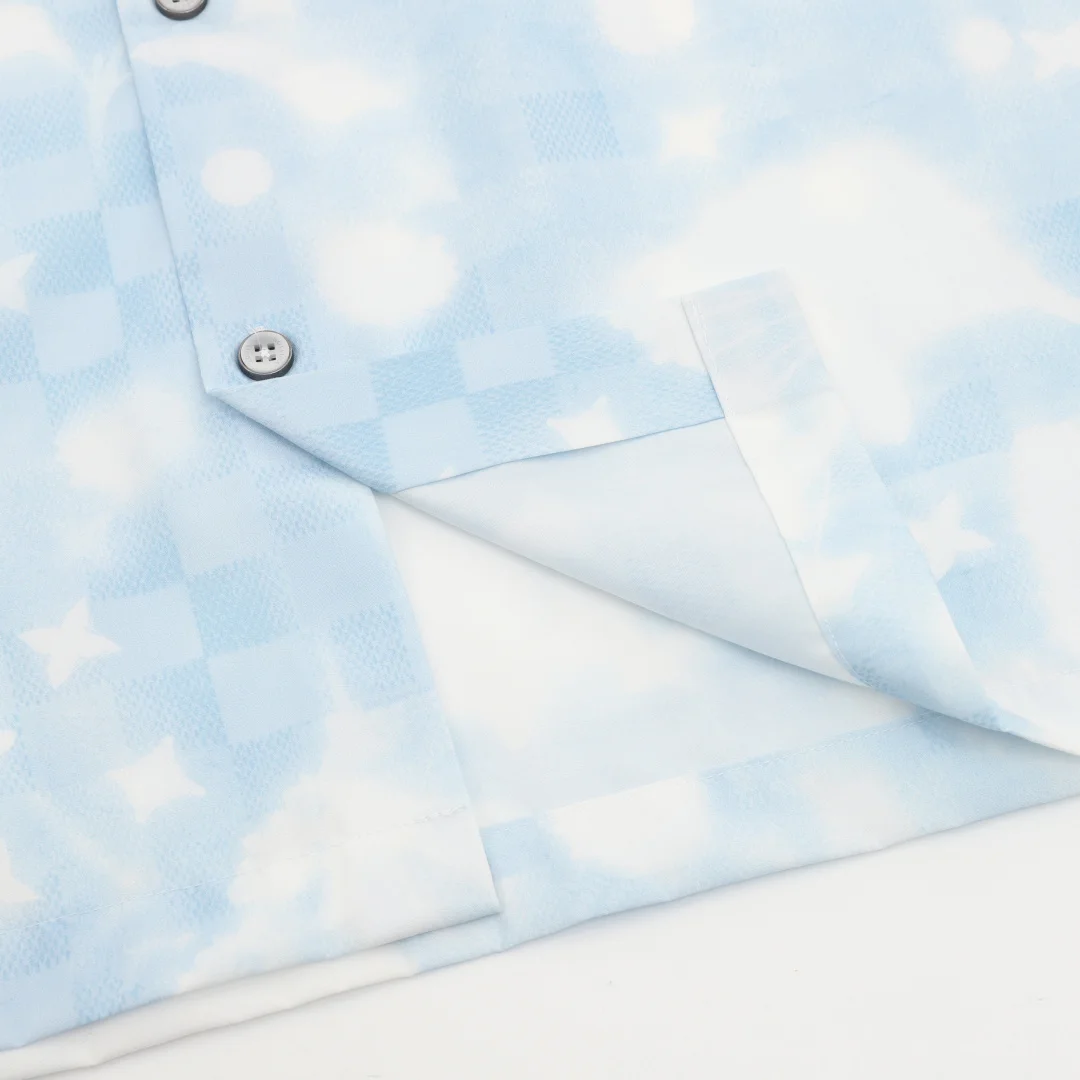 LV Shirts & Polos Cotton (Blue-White) S-XL 190202606040719_99 - Image 7