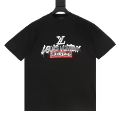 LV T-shirts & Vests Cotton (Black-White-Red) XS-L 120202606040436_79