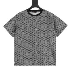 LV T-shirts & Vests Cotton (Gray-Black) XS-L 140202606040633_89