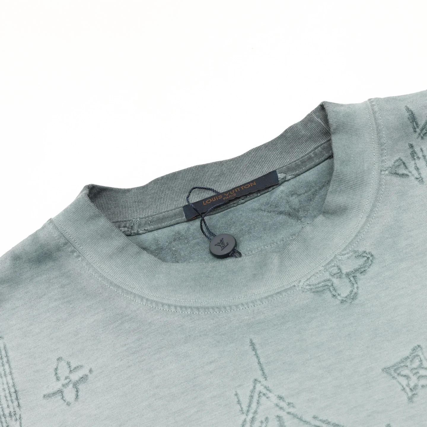 LV T-shirts & Vests Cotton (Green-Grey) S-XL 130202606040296_89 - Image 3