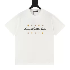 LV T-shirts & Vests Cotton (White-Black-Gold-Red) XS-L 120202606040352_79
