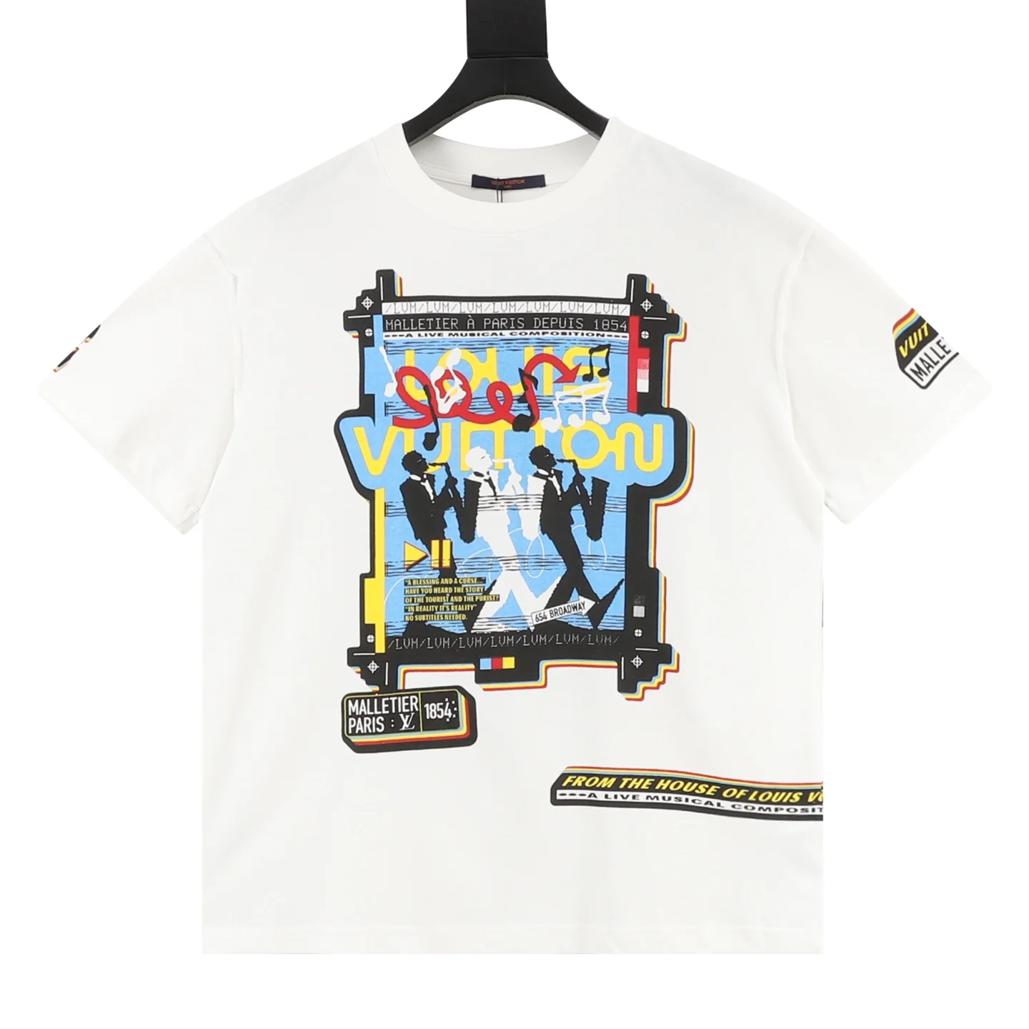 LV T-shirts & Vests Cotton (White-Blue-Yellow-Red-Black) S-XL 120202606040376_79