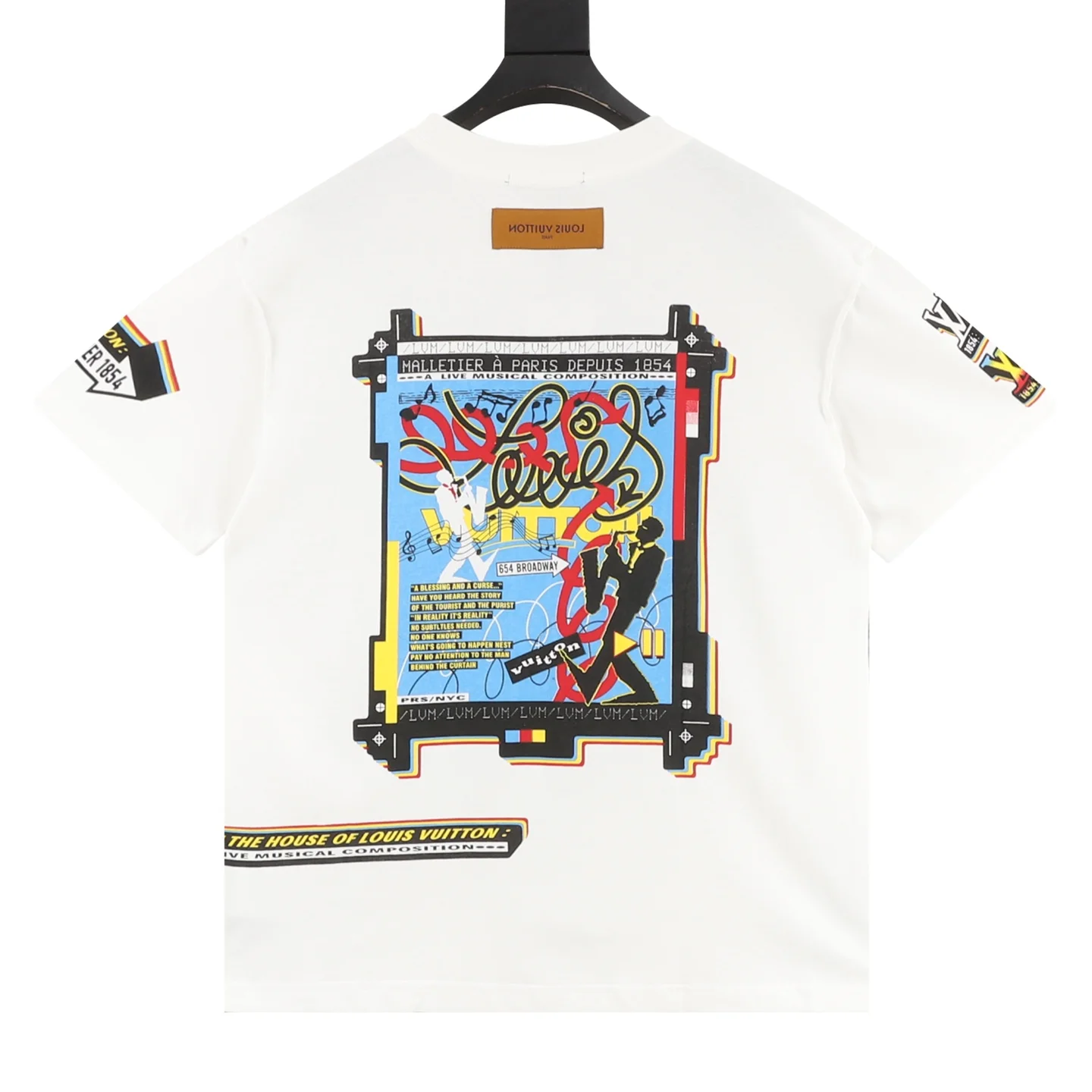 LV T-shirts & Vests Cotton (White-Blue-Yellow-Red-Black) S-XL 120202606040376_79 - Image 2