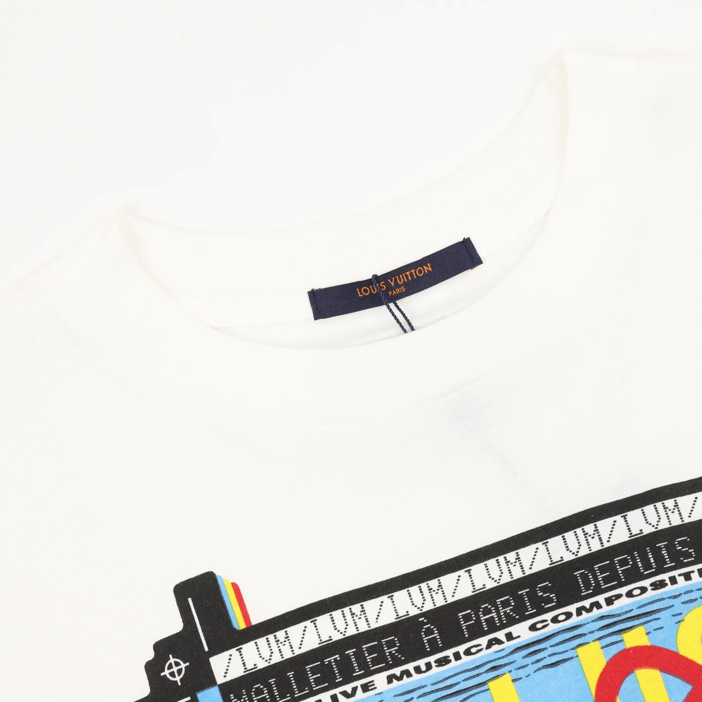 LV T-shirts & Vests Cotton (White-Blue-Yellow-Red-Black) S-XL 120202606040376_79 - Image 3