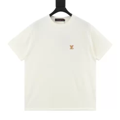 LV T-shirts & Vests Cotton (White-Brown) S-XL 160202606040564_89