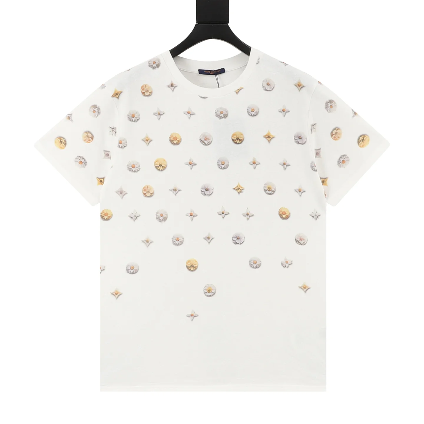 LV T-shirts & Vests Cotton (White-Gold-Silver) S-XL 140202606040354_89