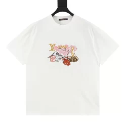 LV T-shirts & Vests Cotton (White-Red-Pink-Brown-Gold) S-XL 120202606040625_79