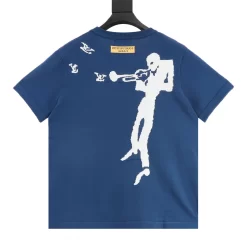 Alternative view of LV T-shirts & Vests Knit (Blue-White) S-XL 140202606040781_89