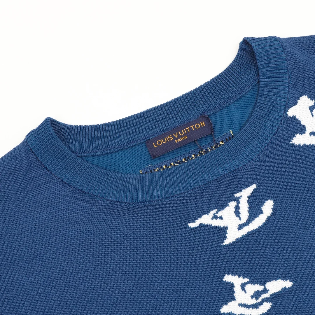 LV T-shirts & Vests Knit (Blue-White) S-XL 140202606040781_89 - Image 3