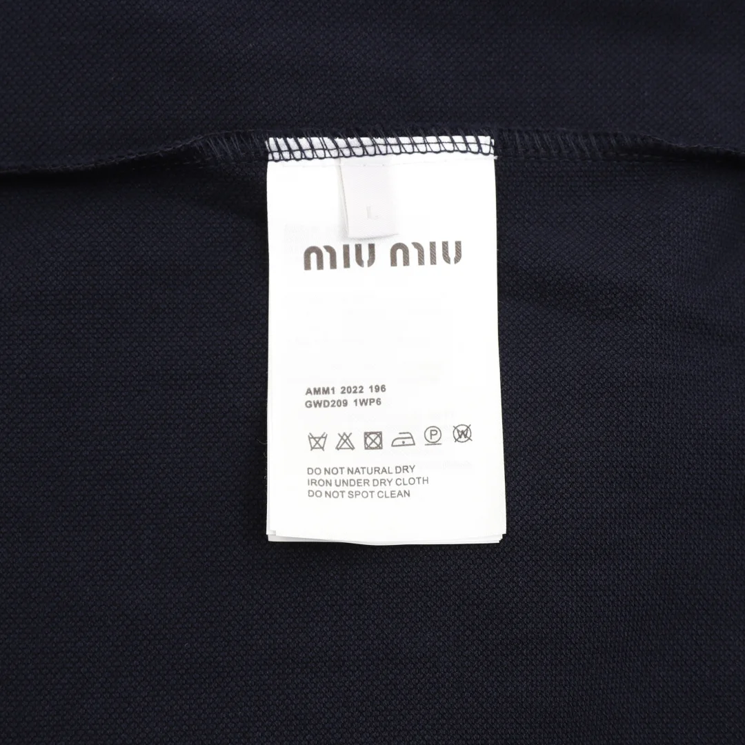 MIU MIU T-shirts & Vests Cotton (Navy) M-XXL 140202606040745_89 - Image 9