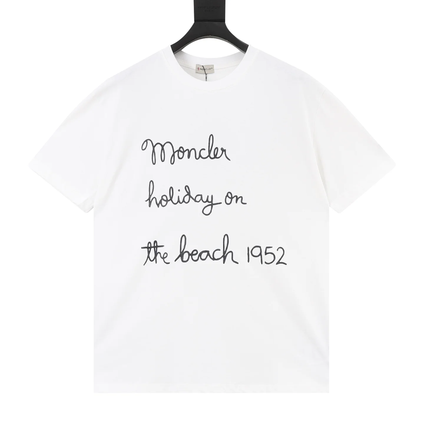 MONCLER T-shirts & Vests Cotton (White-Black) S-XL 120202606040355_79