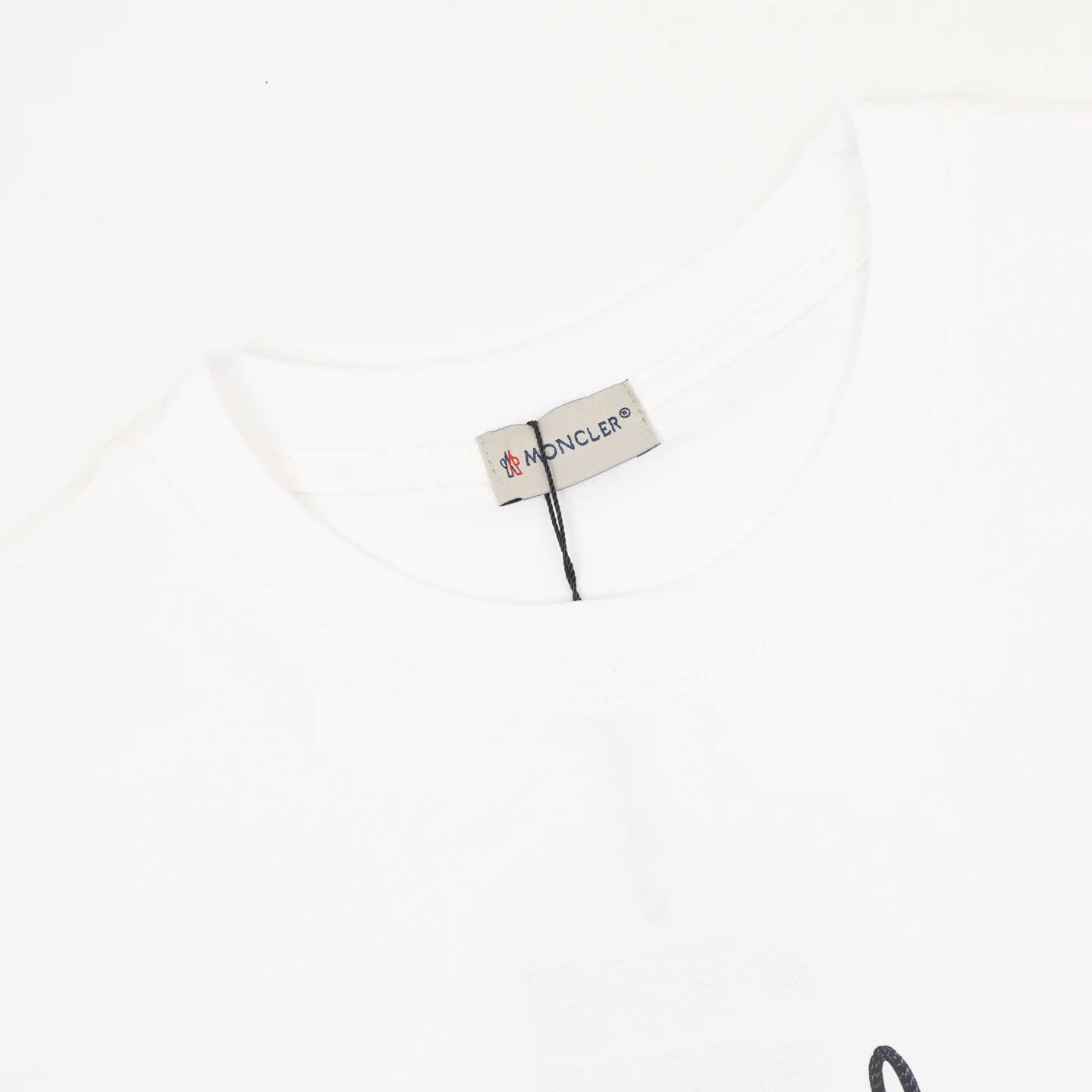 MONCLER T-shirts & Vests Cotton (White-Black) S-XL 120202606040355_79 - Image 3