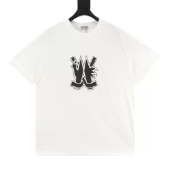 MONCLER T-shirts & Vests Cotton (White-Black) S-XL 120202606040706_79