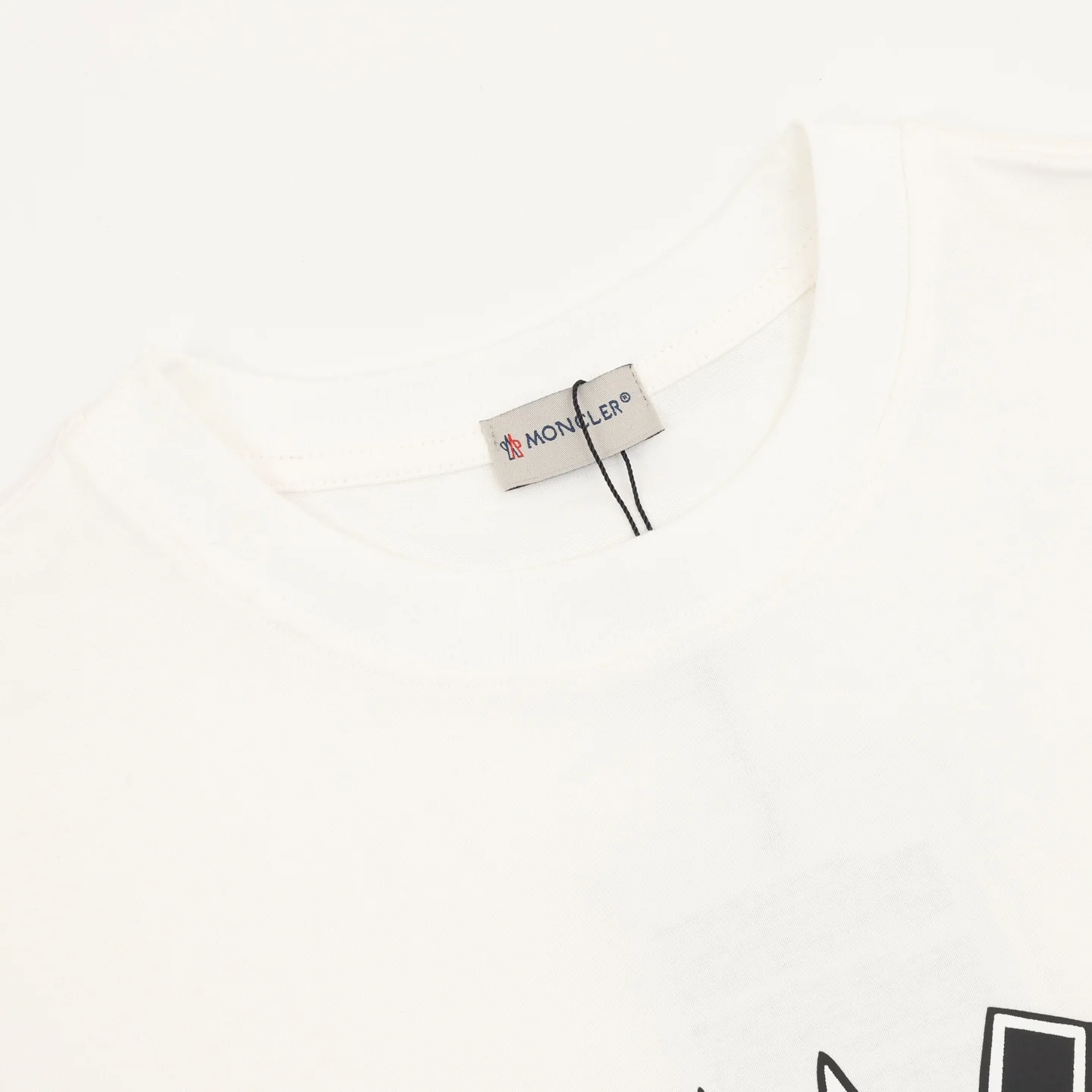 MONCLER T-shirts & Vests Cotton (White-Black) S-XL 120202606040706_79 - Image 3