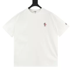MONCLER T-shirts & Vests Cotton (White-Red-Black) S-XL 130202606040551_89