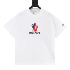 MONCLER T-shirts & Vests Cotton (White-Red-Blue) XS-L 120202606040588_79