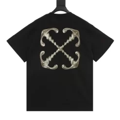 OFF-WHITE T-shirts & Vests Cotton (Black-Silver) XS-L 140202606040690_89