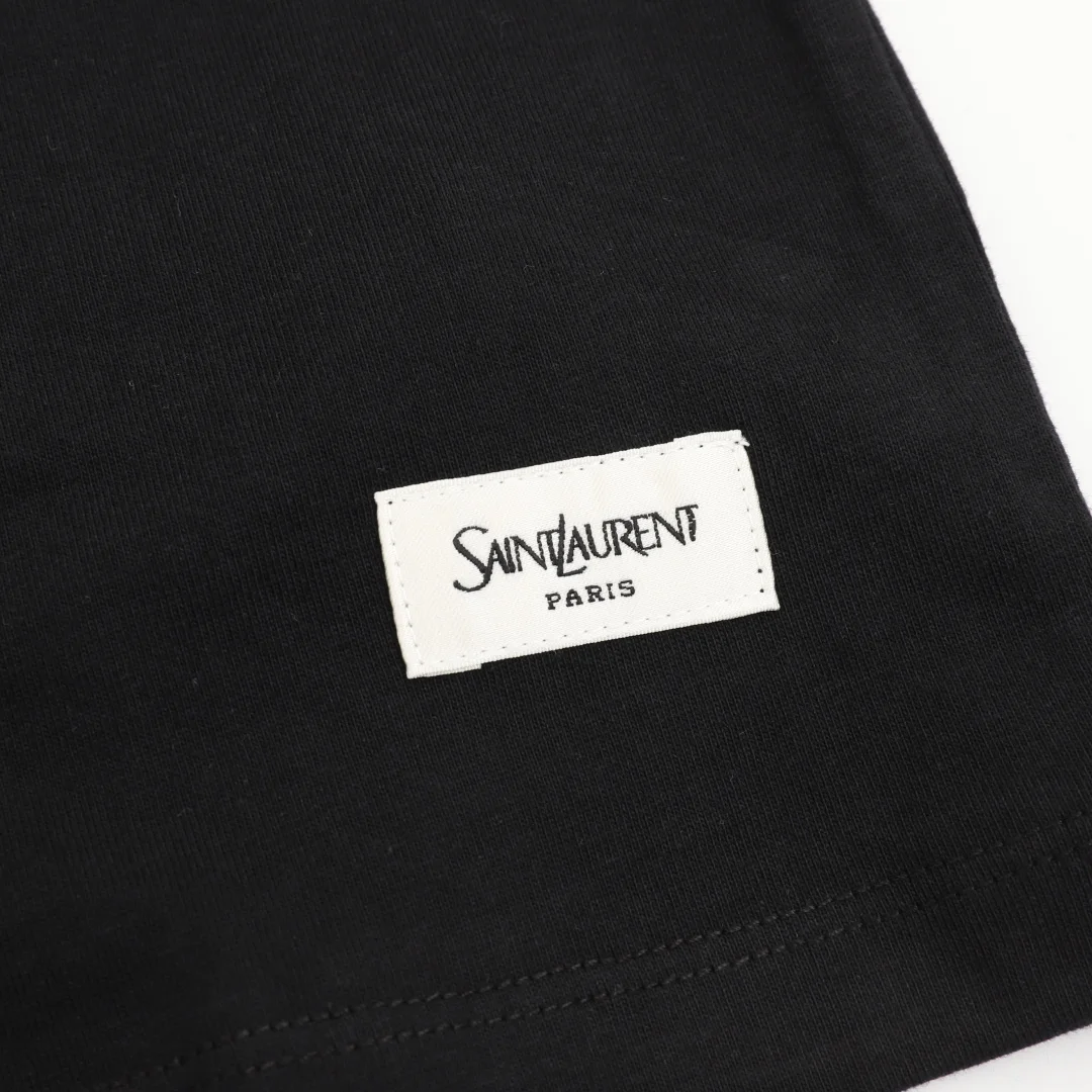 SAINT LAURENT T-shirts & Vests Cotton (Black) S-XL 110202606040766_79 - Image 4