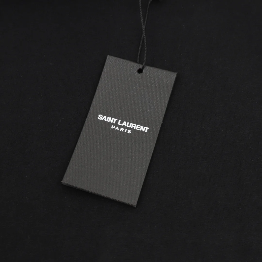 SAINT LAURENT T-shirts & Vests Cotton (Black) S-XL 110202606040766_79 - Image 5