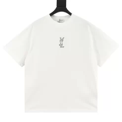 SAINT LAURENT T-shirts & Vests Cotton (White-Black) S-XL 120202606040668_79