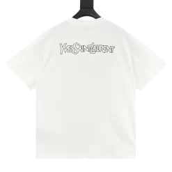 Alternative view of SAINT LAURENT T-shirts & Vests Cotton (White-Black) S-XL 120202606040668_79