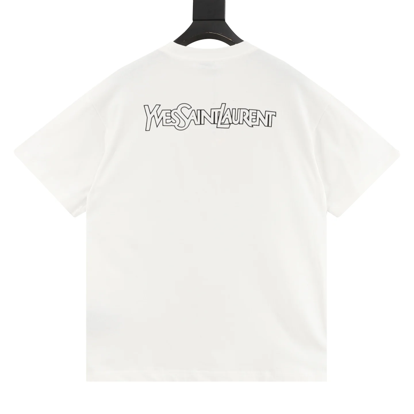 SAINT LAURENT T-shirts & Vests Cotton (White-Black) S-XL 120202606040668_79 - Image 2