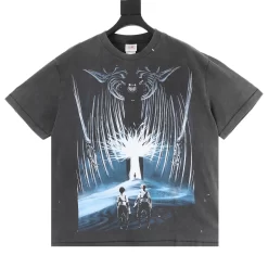 SAINT MICHAEL T-shirts & Vests Cotton (Black-Blue) S-XL 130202606040538_89