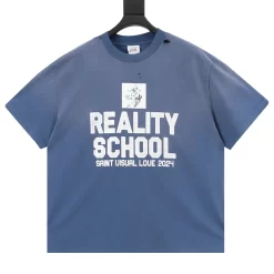 SAINT MICHAEL T-shirts & Vests Cotton (Blue-White) S-XL 130202606040399_89