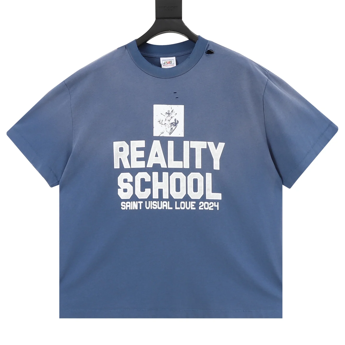 SAINT MICHAEL T-shirts & Vests Cotton (Blue-White) S-XL 130202606040399_89