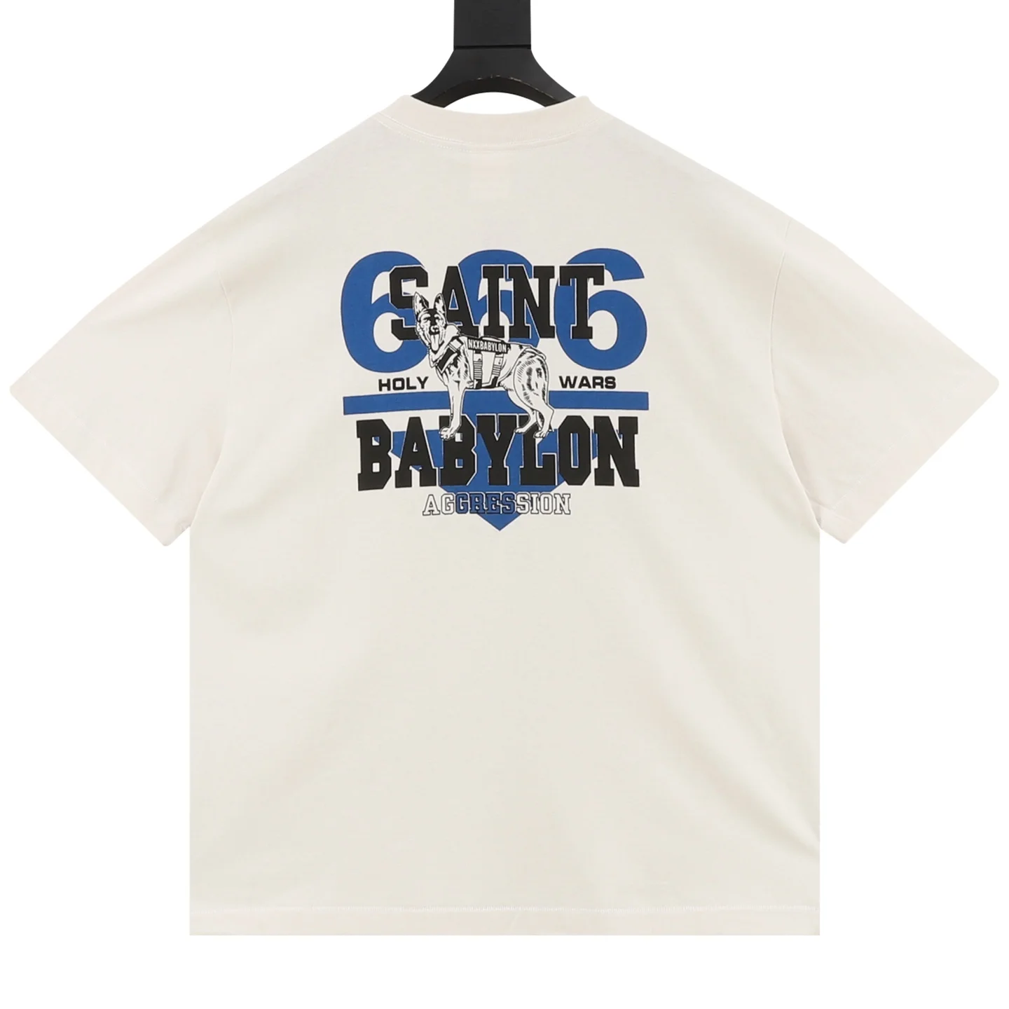 SAINT MICHAEL T-shirts & Vests Cotton (Cream-Blue) S-XL 130202606040392_89 - Image 2