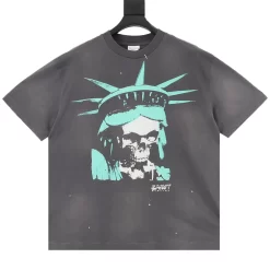 SAINT MICHAEL T-shirts & Vests Cotton (Gray-Blue-White) S-XL 130202606040393_89