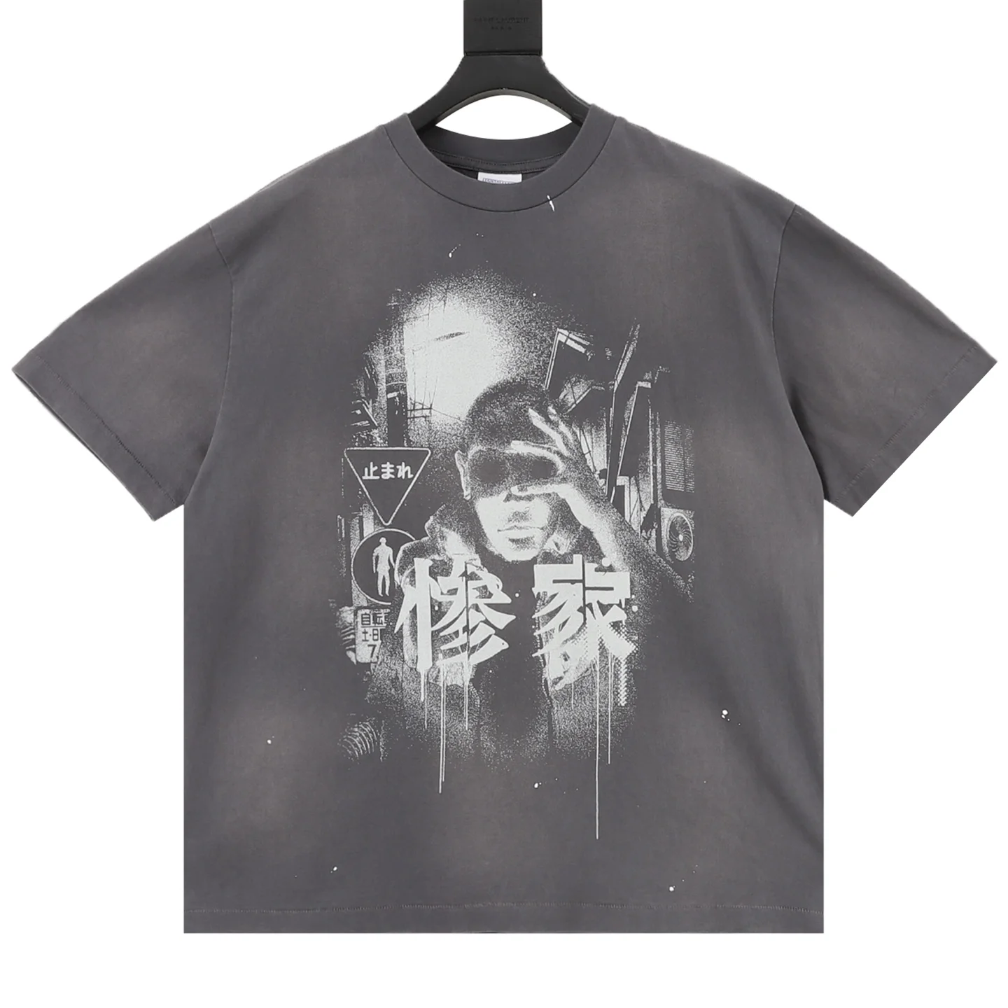 SAINT MICHAEL T-shirts & Vests Cotton (Gray-White) S-XL 130202606040390_89