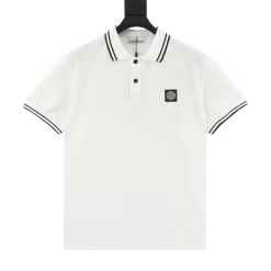 STONE ISLAND T-shirts & Vests Cotton (White-Black) M-XXL 140202606040546_89