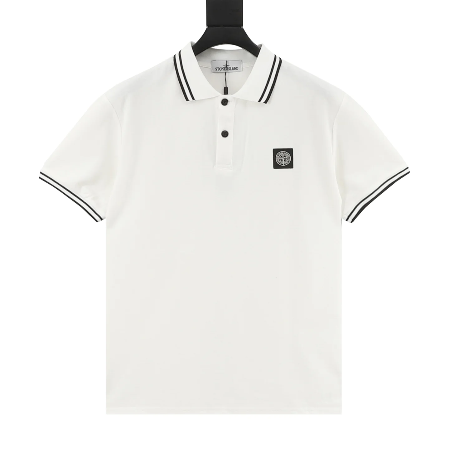 STONE ISLAND T-shirts & Vests Cotton (White-Black) M-XXL 140202606040546_89