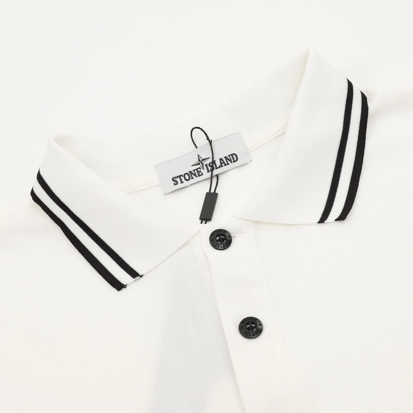 STONE ISLAND T-shirts & Vests Cotton (White-Black) M-XXL 140202606040546_89 - Image 3