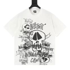 STUSSY T-shirts & Vests Cotton (White-Black) S-XL 130202606040056_89