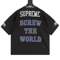 Alternative view of SUPREME T-shirts & Vests Polyester (Black-Blue-White) S-XL 170202606040469_99