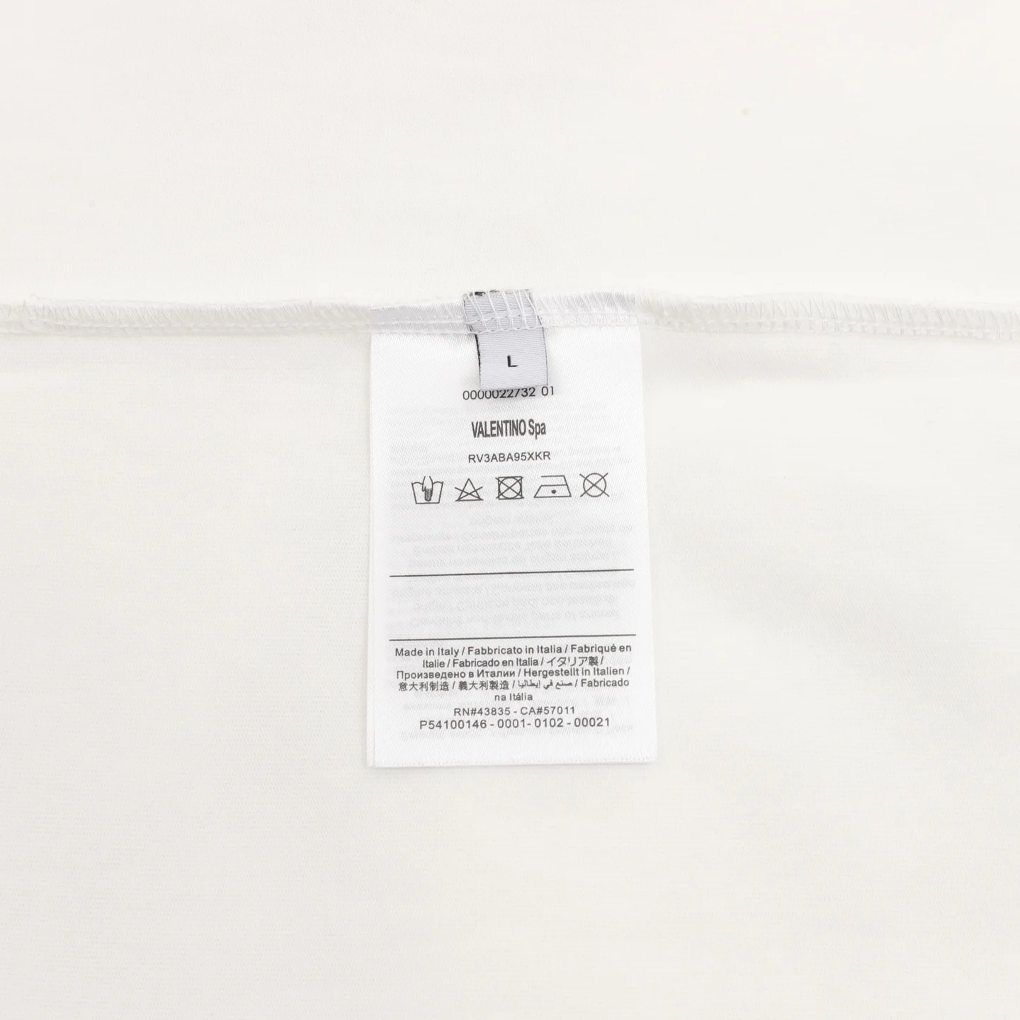 VALENTINO T-shirts & Vests Cotton (White) S-XL 120202606040665_79 - Image 9
