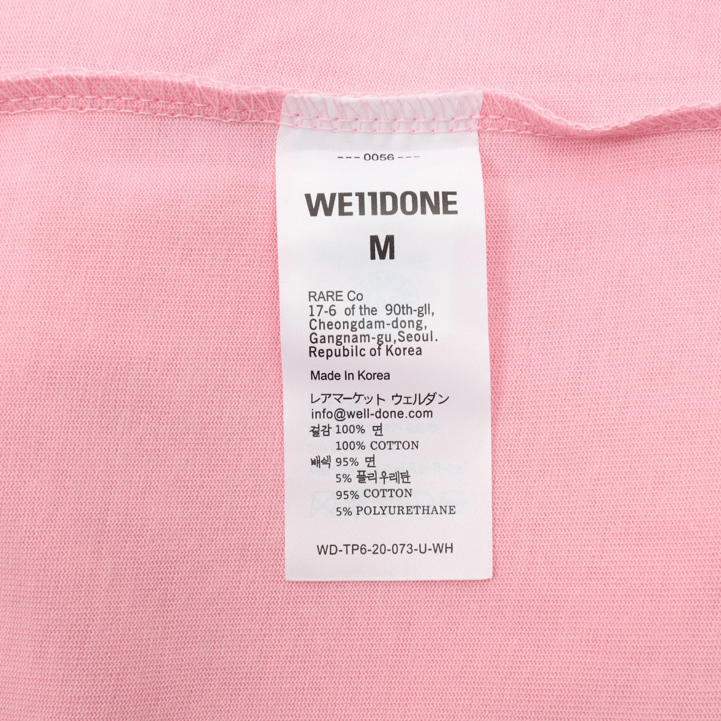 WE11DONE T-shirts & Vests Cotton (Pink) S-L 130202606040461_89 - Image 9