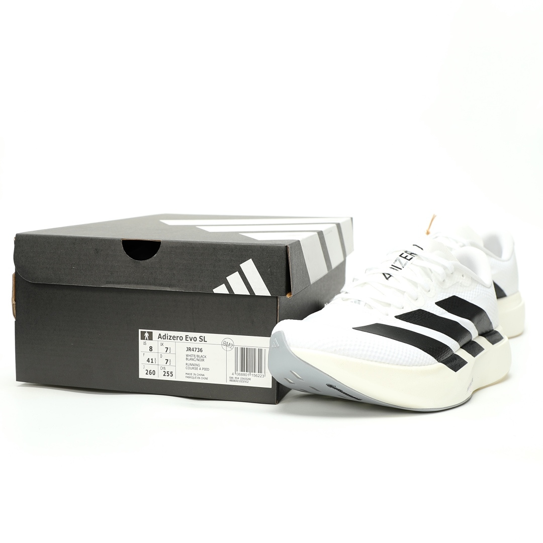 Adidas Adizero Adios Pro Evo SL White Black JR4736 - Image 9